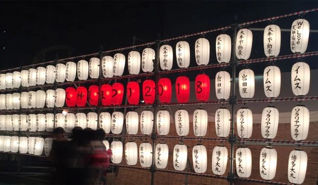 祭装飾用赤提灯製作実績