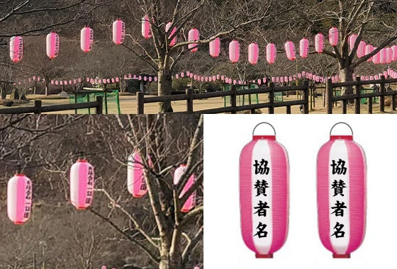 協賛提灯の実績事例レイアウト2