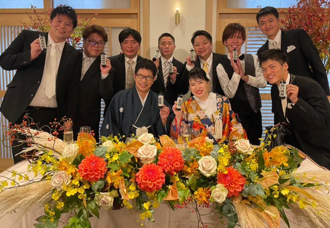 設置事例No.111 結婚式の席札用ミニ提灯使用イメージ