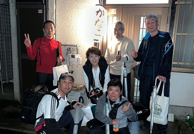 設置事例No.152個人様の店舗装飾用9号長型ビニール提灯使用写真