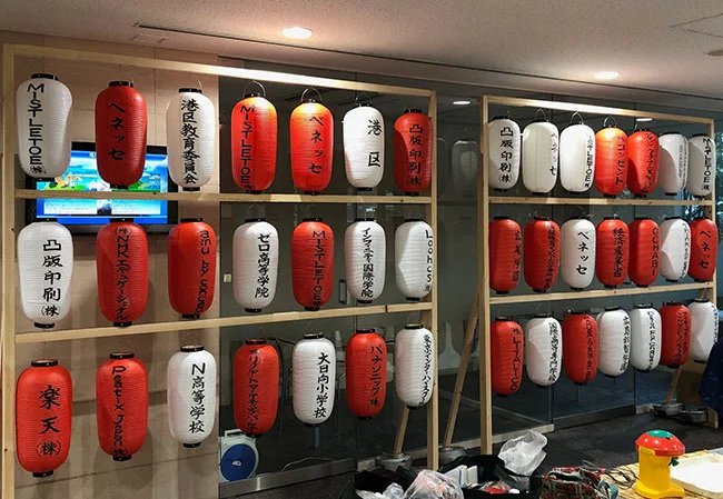 設置事例No.51 イベント協賛用9号長型ビニール提灯使用写真