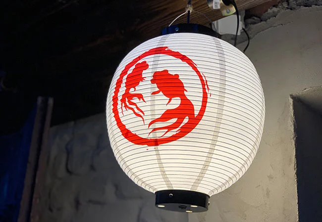 設置事例No.52 店舗装飾用13号丸型ビニール提灯使用写真